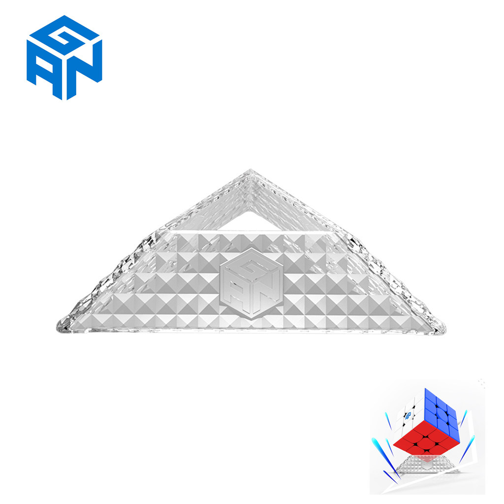 GAN CUBE ขาตั้งโปร่งใสสามเหลี่ยม 2x2 3x3 4x4 GAN Speed Cube ขาตั้งจอแสดงผลฐานยึด