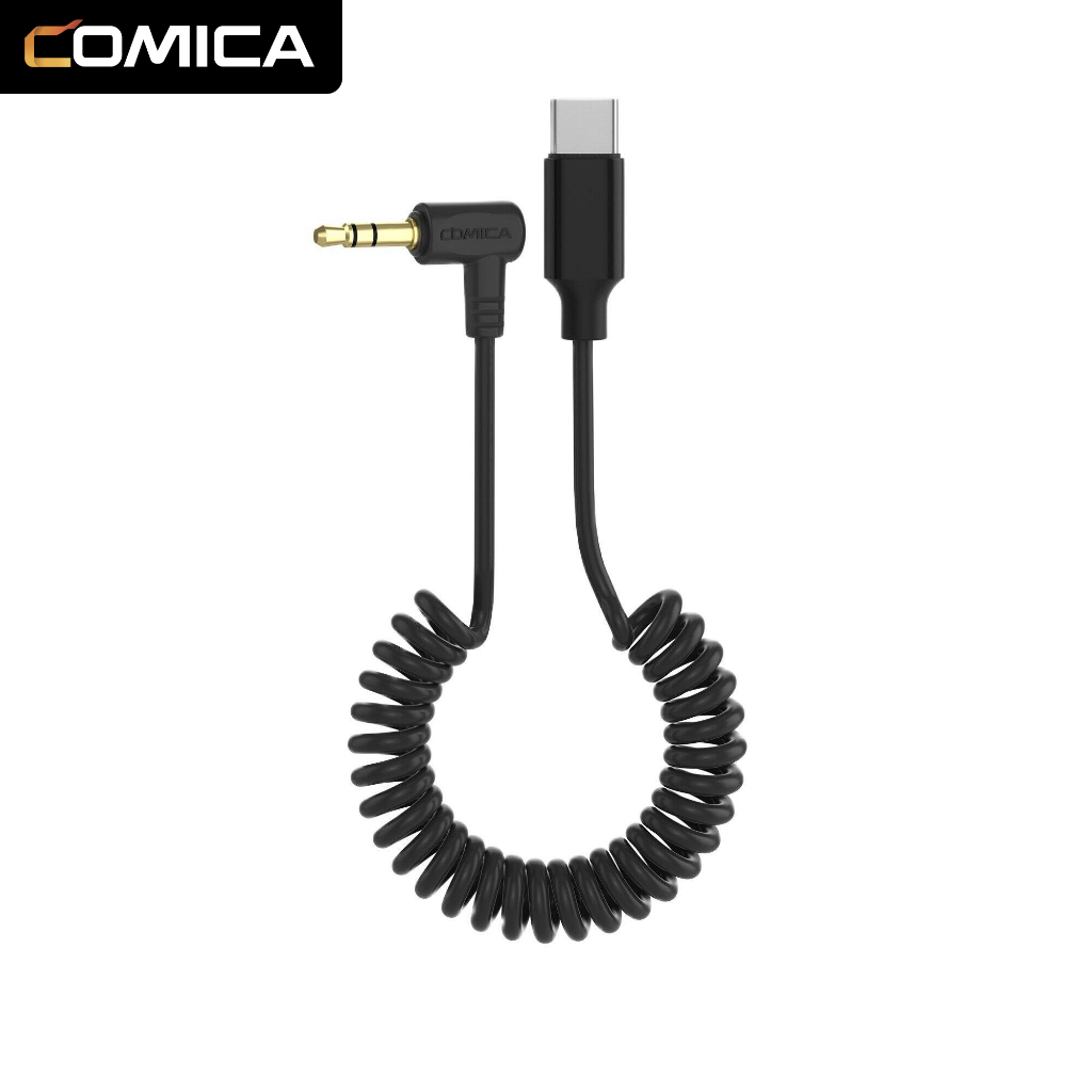 COMICA CVM-D-UC II 3.5 มม.TRS ถึง USB-C Microhphone สายสัญญาณเสียงพร้อมเอาต์พุตดิจิตอลเข้ากันได้กับ Dji Action 3 และ Samsung, Huawei, Xiaomi, Realme สมาร์ทโฟน Android