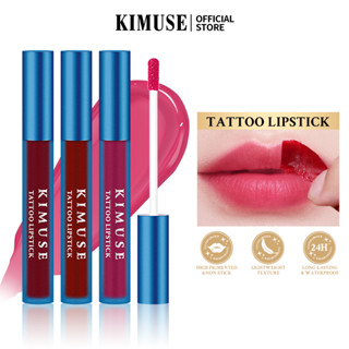 Kimuse ลิปสติก ลิปทินท์ลอกออกได้ ติดทนนาน และกันน้ํา สีชมพู