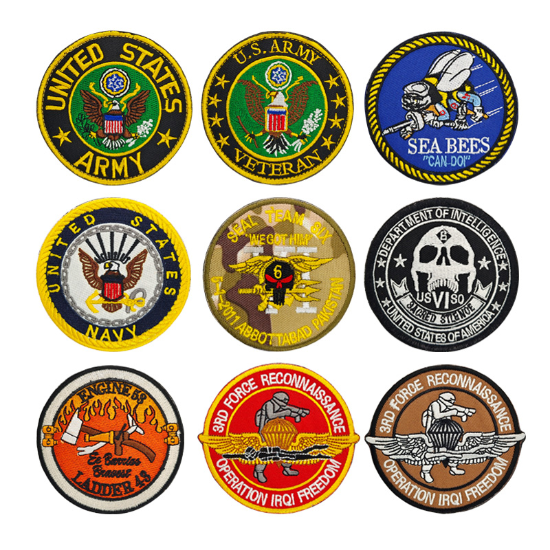 SEALs Sea Peak Camp US Army Scout เย็บปักถักร้อย Patch Hook & Ring Fastener