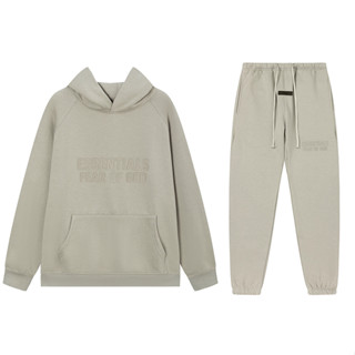 เสื้อกันหนาวแขนยาว มีฮู้ด และกางเกง ลาย FOG FEAR OF GOD แฟชั่นคู่รัก สไตล์สตรีท พลัสไซซ์