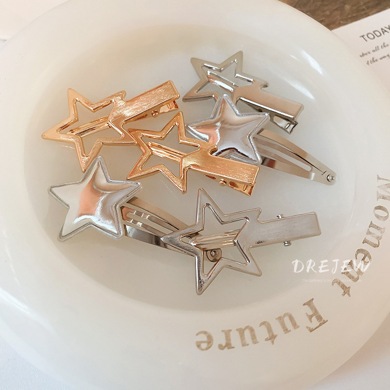 DREJEW กิ๊บติดผม รูปดาว สไตล์เกาหลี เรียบง่าย อารมณ์หวานแหวว y2k สําหรับผู้หญิง