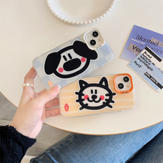 เคสโทรศัพท์มือถือ TPU สองชั้น ลายแมวและสุนัข สําหรับ iPhone 14 Pro Max 13 Pro Max 12 Pro