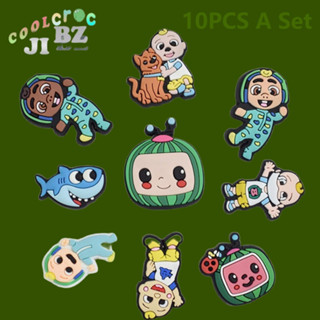 10 ชิ้น CocomeLon เด็ก การ์ตูน Charms Jibbitz อุปกรณ์เสริมรองเท้าที่ถอดออกได้ PVC ยางนุ่มรองเท้าหัวเข็มขัดตกแต่ง