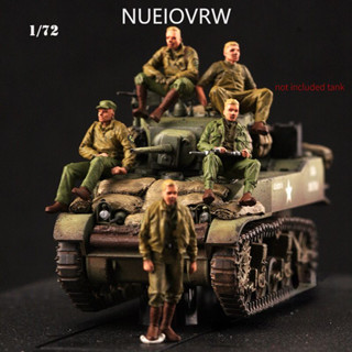 โมเดลฟิกเกอร์ทหาร WWII US Army Tank ขนาด 1/72 ของเล่นสําหรับเด็ก