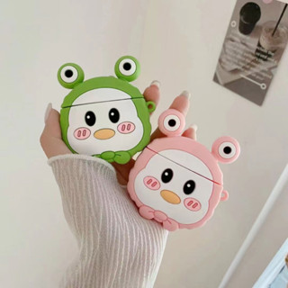 เคสหูฟัง กันลื่น กันน้ํา ลายสัตว์น่ารัก พร้อมสายโซ่คล้อง สําหรับ AirPods 1 2 Pro Pro 2 3