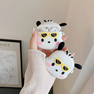 เคสหูฟัง กันลื่น กันน้ํา ลายสัตว์น่ารัก พร้อมสายโซ่คล้อง สําหรับ AirPods 1 2 Pro Pro 2 3