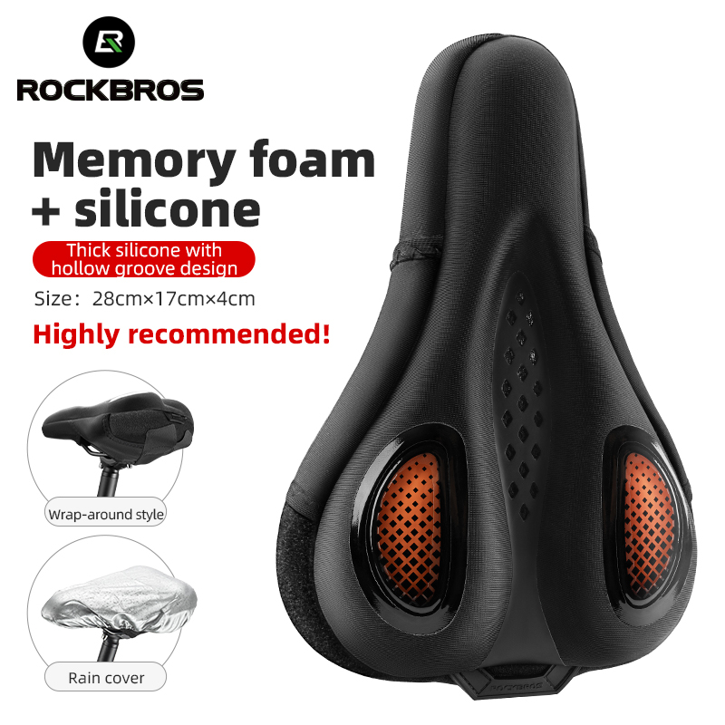 ROCKBROS อานเบาะโฟม กันลื่น ระบายอากาศ อุปกรณ์เสริม สําหรับรถจักรยาน