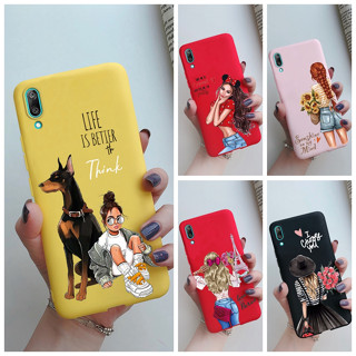 เคสโทรศัพท์มือถือ ซิลิโคนนุ่ม ผิวด้าน กันรอยกล้อง สีแคนดี้ แฟชั่น สําหรับ Huawei Y7 Pro 2019