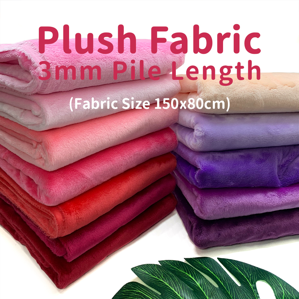 ผ้ากํามะหยี่ขนนิ่ม ยาว 3 มม. 150x80 ซม. 40 สี สําหรับตุ๊กตา DIY