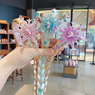 วิกผมเจ้าหญิงเอลซ่า สําหรับเด็ก | วิกผมถักเปีย | ผ้าโพกศีรษะ ลายเกล็ดหิมะ สําหรับเด็ก