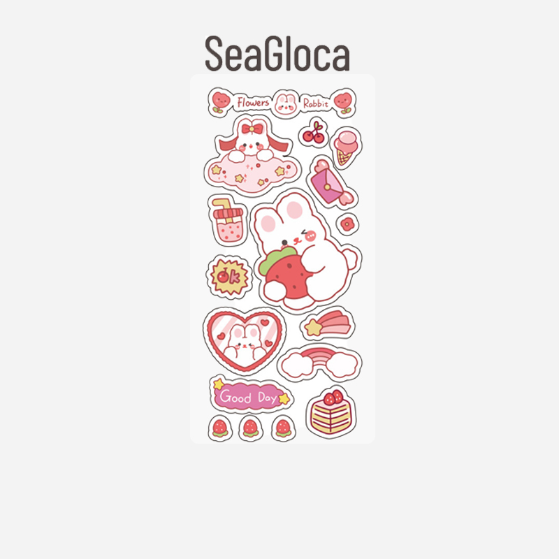 Seagloca ใหม่ กระเป๋าใส่เหรียญ แบบใส กันน้ํา สไตล์เกาหลี เรียบง่าย พร้อมสติกเกอร์ สําหรับผู้หญิง No.1551