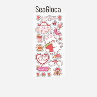 Seagloca ใหม่ กระเป๋าใส่เหรียญ แบบใส กันน้ํา สไตล์เกาหลี เรียบง่าย พร้อมสติกเกอร์ สําหรับผู้หญิง No.1551