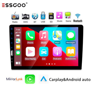 Essgoo เครื่องเล่น MP5 วิทยุ แอนดรอยด์ BT 9 นิ้ว 1 DIN รองรับกล้องหลัง หน้าจอสัมผัส สําหรับรถยนต์ 0001