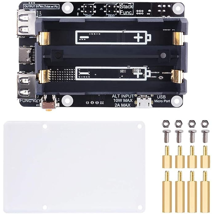 พาวเวอร์ซัพพลาย 52Pi Raspberry Pi UPS V5 UPS HAT รองรับที่ชาร์จแบตเตอรี่ 18650