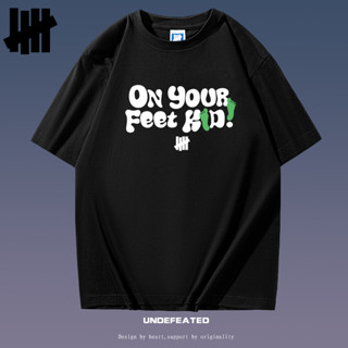 Undefeated เสื้อยืดคอกลม แขนสั้น ผ้าฝ้ายแท้ พิมพ์ลายโลโก้ สําหรับผู้ชาย และผู้หญิง