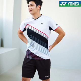 Yonex เสื้อกีฬาแบดมินตัน แขนสั้น แบบแห้งเร็ว ซับเหงื่อ สําหรับนักเรียนประถม และมัธยม