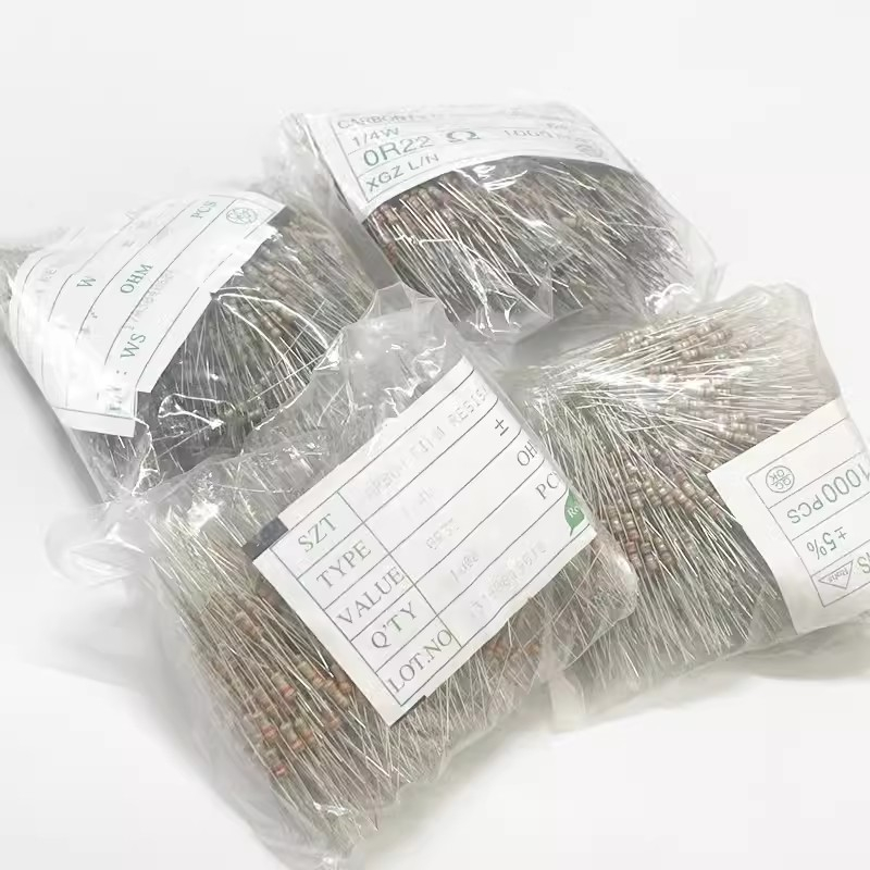 ตัวต้านทานฟิล์มคาร์บอน 1/4w 5% 0.25W 470K 150K 4.3K 180K 20R 360R 51R 10K 10R 4.7 R 150R 120R 3.3K 2