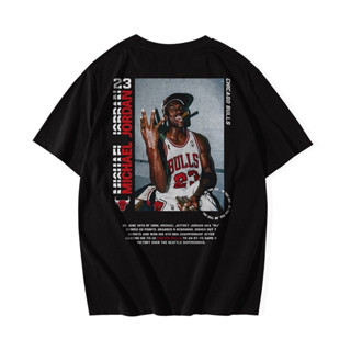 เสื้อยืดพิมพ์ลาย Michael Jordan Chicago Bulls 23 NBA  สำหรับผู้ชาย