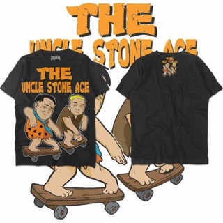 เสื้อยืดพิมพ์ลาย THE UNCLA STONE ACE. v.3 ตู่/ป้อม ลายล้อเลียนการเมือง #ส่งฟรีรร ผ้าฝ้าย