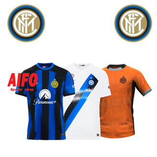 เสื้อกีฬาแขนสั้น ลายทีมชาติฟุตบอล Inter Milan Jersey 23 24 ชุดเหย้า คุณภาพสูง สําหรับผู้ชาย