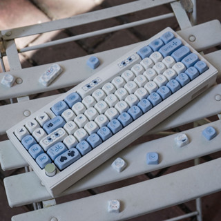 Gmk ปุ่มกดคีย์บอร์ด 145 คีย์ PBT ลายกระต่ายอลิซน่ารัก สําหรับคีย์บอร์ด Mechanical 64 67 84