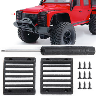 กระจังหน้ารถยนต์ ไนล่อน LED สําหรับรถไต่หินบังคับ TRX-4M Defender 1/18 2 ชิ้น ต่อชุด