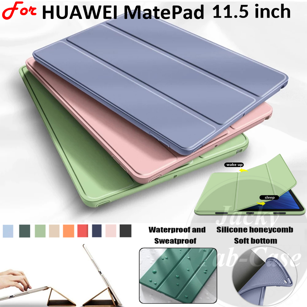 ปลอกสําหรับHUAWEI MatePad 11.5 2026 2025 2023 2024 แท็บเล็ตแฟชั่นผิวPUหนังพับกรณี11.5" BTK-W00 BTK-AL09 BTK-W09 BTKR-W00 ซิลิโคนนุ่มFlip Cover