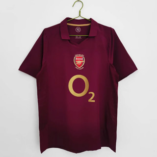 เสื้อกีฬาแขนสั้น ลายทีมอาร์เซนอล 2005/06 Game Season Arsenal ชุดเหย้า สไตล์เรโทร