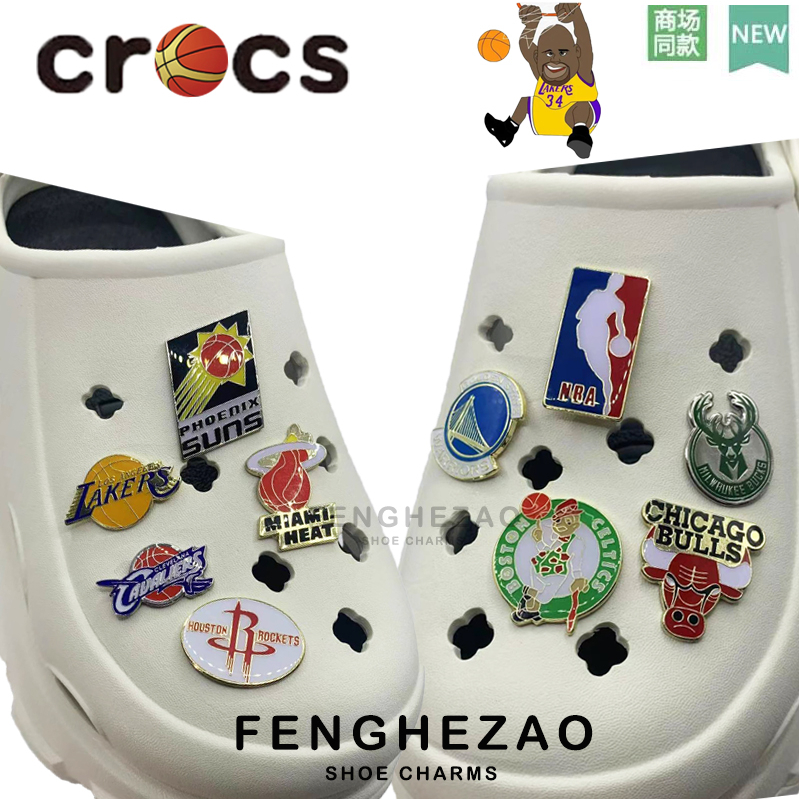 Crocs jibbtiz NBA Series crocs charm สําหรับ crocs DIY จัดระเบียบ