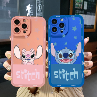 เคสโทรศัพท์มือถือ ขอบสี่เหลี่ยม ลาย Stitch น่ารัก สําหรับ Samsung Galaxy S22 Plus Note 20 Ultra S21 FE S20