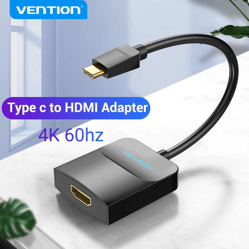 Vention อะแดปเตอร์แปลงสายเคเบิ้ล Usb Type C เป็น Hdmi (Thunderbolt 3 เป็น 4k) Hdmi สำหรับ Samsung Galaxy S 10 / S9 / S8 Dell TDC/TDD