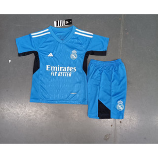 เสื้อกีฬาแขนสั้น ลายทีมฟุตบอล Real Madrid 2023 2024 สําหรับเด็ก