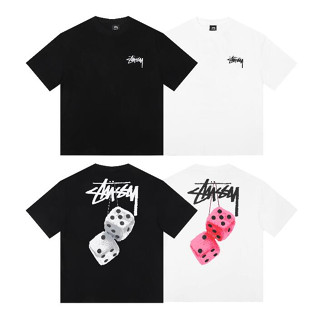 3860 เสื้อยืดแขนสั้น พิมพ์ลาย stussy แฟชั่นสําหรับผู้ชาย และผู้หญิง