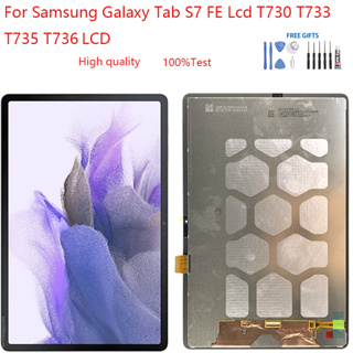 หน้าจอสัมผัส LCD ดิจิไทเซอร์ ของแท้ สําหรับ Samsung Galaxy Tab S7 FE LCD T730 T733 T735 T736