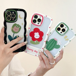 เคสป้องกันโทรศัพท์มือถือ ลายกระบองเพชร ดอกไม้ กันกระแทก สําหรับ iPhone 14promax 14 13 12 12promax 11