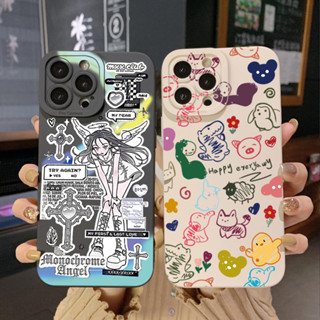 เคสโทรศัพท์มือถือ ขอบสี่เหลี่ยม ลายสัตว์นางฟ้า สําหรับ Infinix Hot 12i 10S 11 10 Play 11S 10i Smart 6 HD X6511 X657B X6512 Note 12 G96