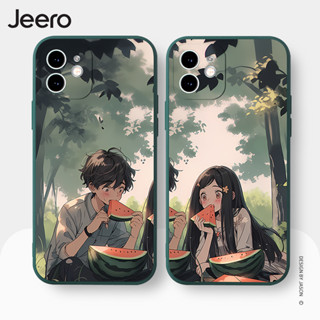 Jeero เคสคู่ เคสไอโฟน คู่รัก กันกระแทกซิลิโคนนุ่มน่ารักตลก เคสโทรศัพท์ Compatible for iPhone 15 14 13 12 11 Pro Max SE 2020 X XR XS 8 7 6 6S Plus พลัส HFE2758