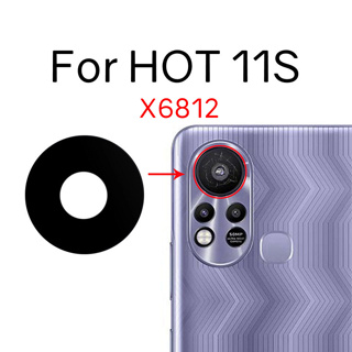 เลนส์กระจกกล้องด้านหลัง แบบเปลี่ยน พร้อมสติกเกอร์กาว สําหรับ Infinix Hot 11S X6812