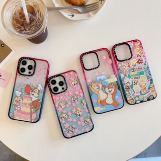 เคสป้องกันโทรศัพท์มือถือ ผ้าฝ้าย ลาย Chip n Dale สีแคนดี้ สําหรับ iphone 12 13 14 pro promax