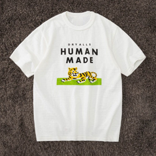 เสื้อยืดผ้าฝ้าย แขนสั้น พิมพ์ลาย HUMAN MADE สําหรับผู้ชาย และผู้หญิง