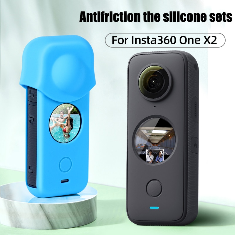 เคสซิลิโคน ฟิล์มกระจกนิรภัย ป้องกันเลนส์กล้อง อุปกรณ์เสริม สําหรับ Insta360 One X2 Insta 360 One X2