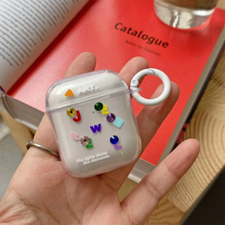 เคสหูฟัง tpu แบบนิ่ม ลายตัวอักษร สําหรับ airpods 1 2 pro 3