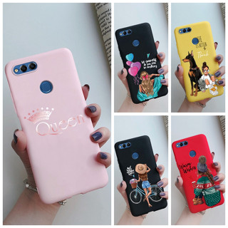 เคสโทรศัพท์มือถือ ซิลิโคนนิ่ม TPU ลายเด็กผู้หญิง แฟชั่นใหม่ สําหรับ Honor 7X Honor 7X