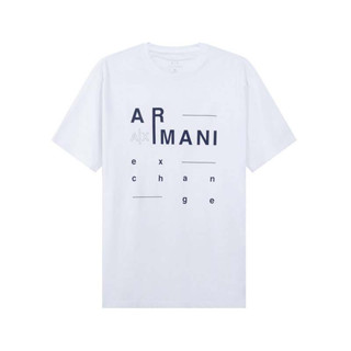 Armani เสื้อยืดคอกลม แขนสั้น พิมพ์ลายตัวอักษร สําหรับผู้ชาย