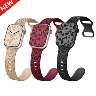 สายนาฬิกาข้อมือซิลิโคน ลายเสือดาว สําหรับ iwatch Band 44 มม. 40 มม. 45 มม. 41 มม. Ultra 49 มม. 42 มม. 44 มม. 45 มม. iwatch series 7 8 se 3 4 5 6