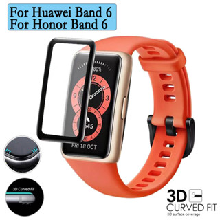 1/2/4 ชิ้น ฟิล์มกันรอย แบบเต็ม สําหรับ Huawei Band 6/Honor Band 6 3D คอมโพสิต โค้ง ฝาครอบ สมาร์ทวอทช์ ฟิล์มหน้าจอ ไม่ใช่กระจก