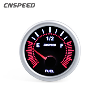 Cnspeed เครื่องวัดระดับน้ํามันเชื้อเพลิง 12V 2 นิ้ว 52 มม. พร้อมเซนเซอร์เชื้อเพลิง E-1/2-F สําหรับรถยนต์