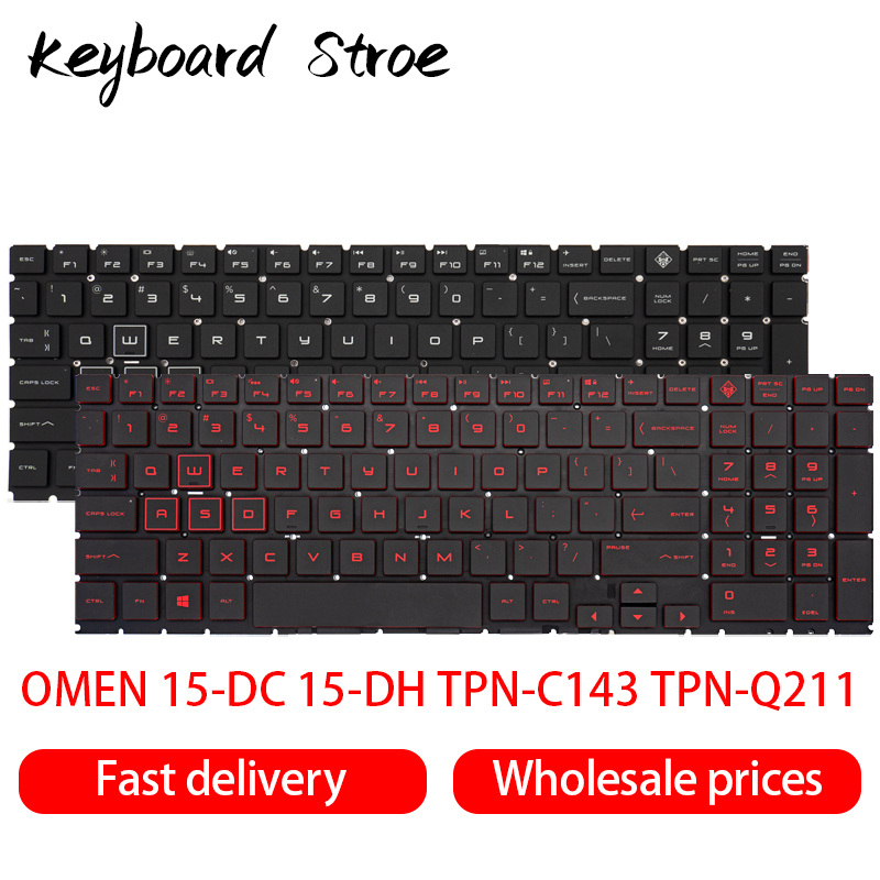 สําหรับ HP OMEN 15-DC 15T-DC 15-DH 15T-DH TPN-C143 TPN-Q211 แล็ปท็อปแป้นพิมพ์เปลี่ยน Backlight US