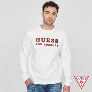 Guess เสื้อกันหนาว คอกลม พิมพ์ลายตัวอักษรอเมริกัน 24FDF สําหรับทุกเพศ